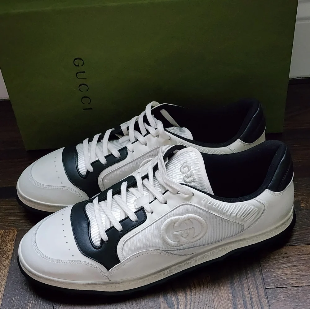 $1010 Brand New Gucci MAC80 Men's Sneaker Black Sz G 11.5 US 12.5
